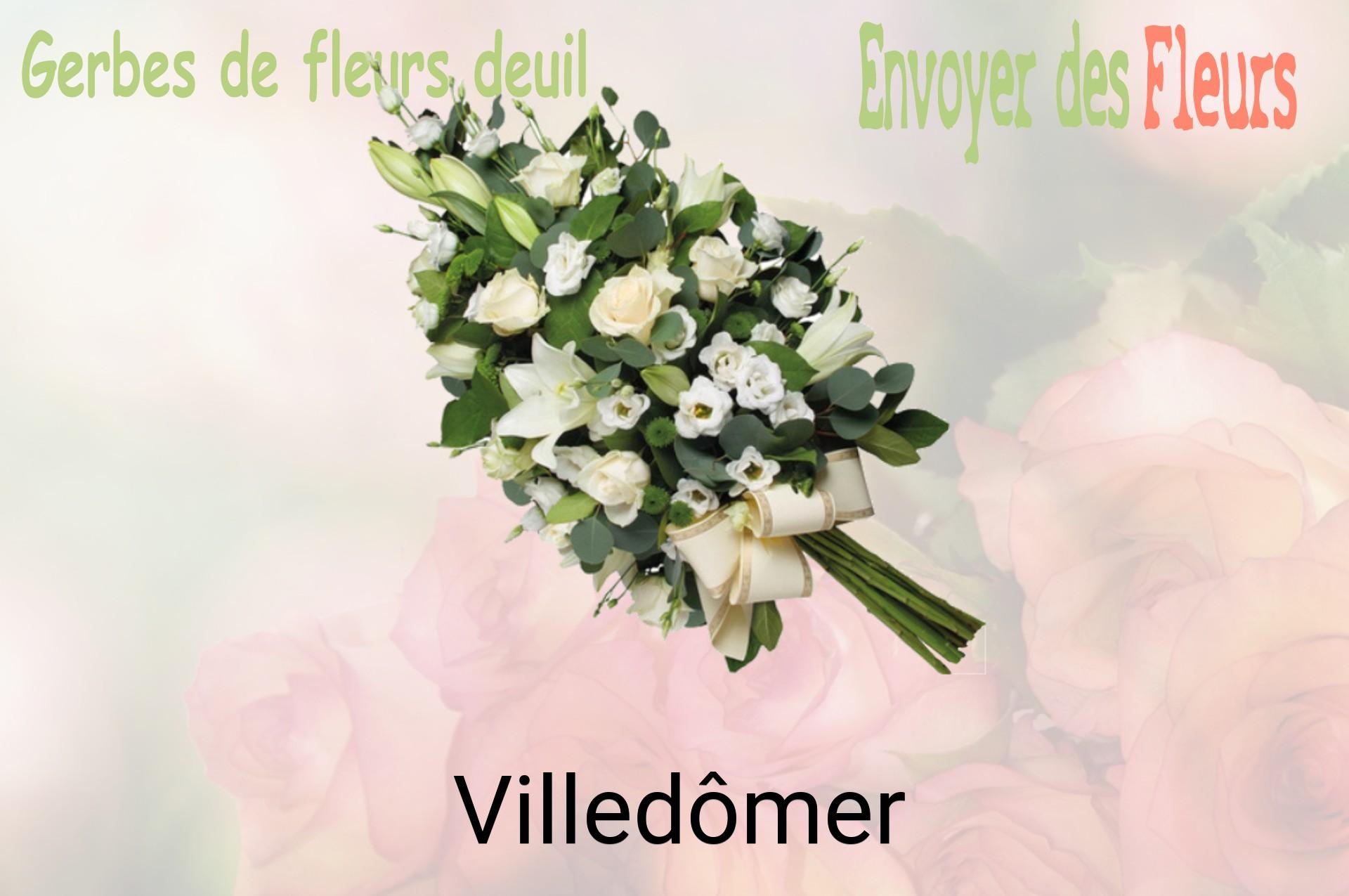 Gerbe de fleurs de deuil livrée à Villedômer